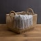 Simplify Vertical Weave Large Storage Basket with Round Handles 30124 - alternate 2